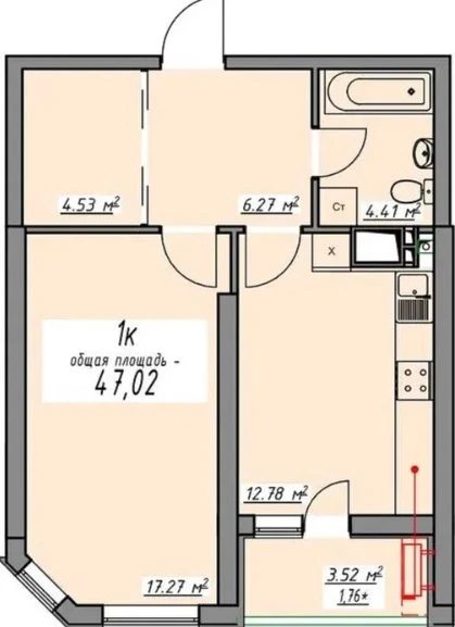 Продаж квартири. 1 room, 47 m², 16 floor/24 floors. 1, Курортный пер., Одеса. 