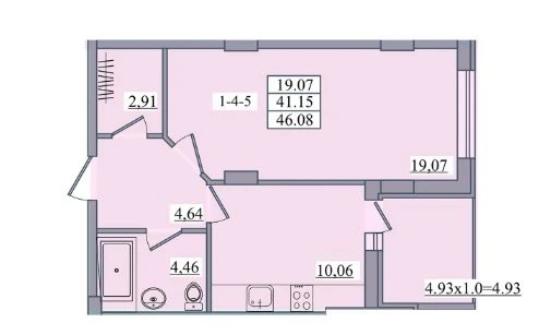 Продаж квартири. 1 room, 47 m², 10th floor/12 floors. 5, Ванный пер., Одеса. 