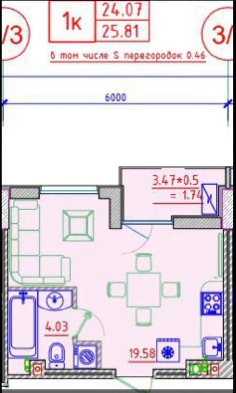 Продаж квартири. 1 room, 26 m², 2nd floor/5 floors. 82, Неделина ул., Одеса. 