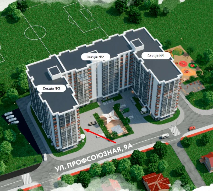 Apartments for sale 2 rooms, 47 m², 5th fl./11 floors. 9, Profsoyuznaya ul., Odesa. 