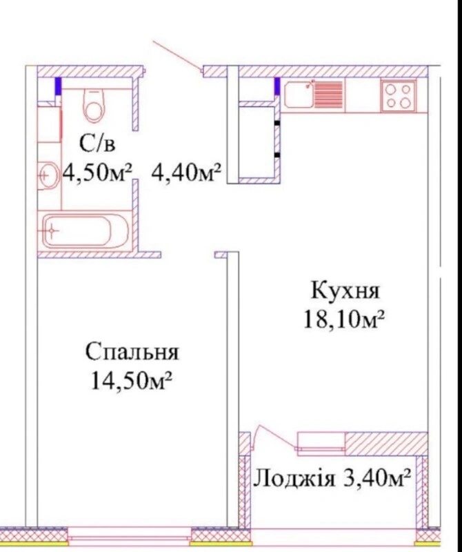 Apartments for sale. 1 room, 43 m², 25 floor/25 floors. 54, Zhabotynskoho ul., Odesa. 