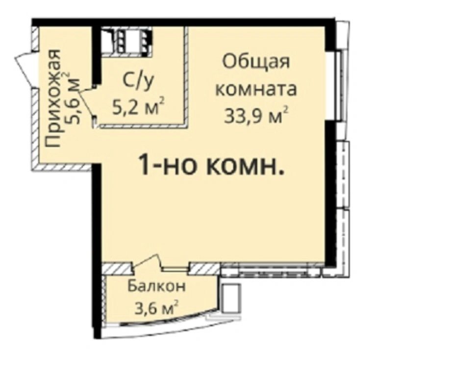 Apartments for sale. 1 room, 45 m², 10th floor/24 floors. 19, Haharyna pr., Odesa. 