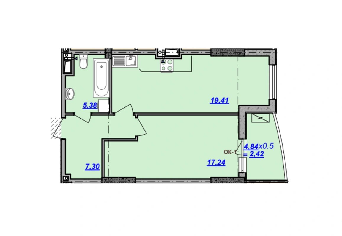 Apartments for sale. 1 room, 51 m², 13 floor/16 floors. 24, Klubnychnyy per., Odesa. 
