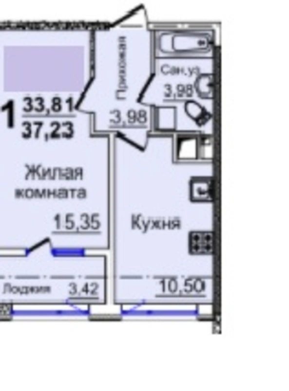 Продаж квартири. 1 room, 37 m², 4th floor/19 floors. 6, Жемчужная ул., Одеса. 