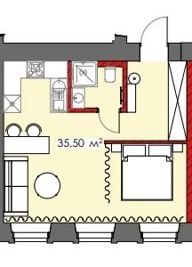 Продаж квартири. 1 room, 38 m², 3rd floor/5 floors. 11, Александровский пр., Одеса. 