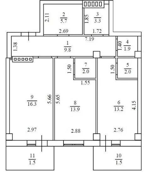 Продаж квартири. 2 rooms, 71 m², 5th floor/9 floors. 6, Бориса Литвака ул., Одеса. 