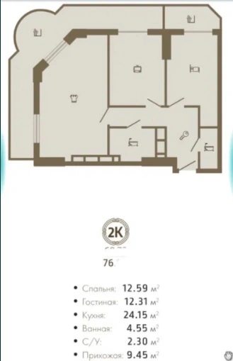 Продаж квартири. 2 rooms, 76 m², 3rd floor/26 floors. 1, Генуэзская ул., Одеса. 