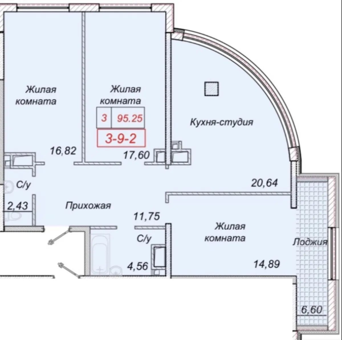 Продаж квартири. 3 rooms, 95 m², 9th floor/14 floors. 8, Литературная ул., Одеса. 