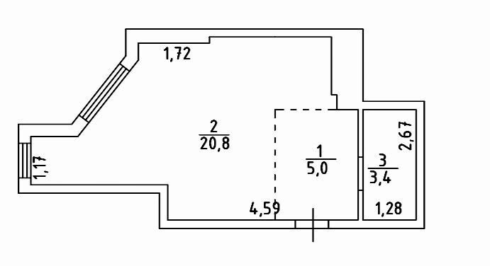 Apartments for sale 1 room, 29 m², 17th fl./18 floors. 55, Lyustdorfskaya Doroha , Odesa. 