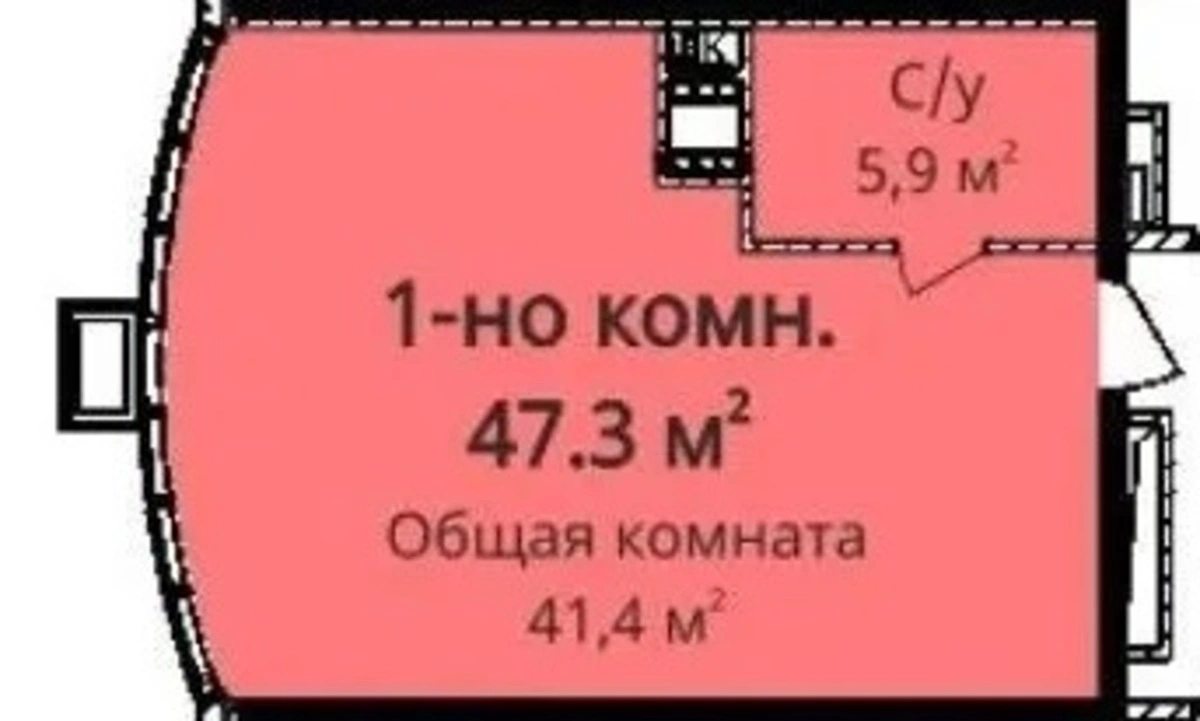 Продаж квартири. 1 room, 47 m², 11 floor/24 floors. Гагарина пр., Одеса. 