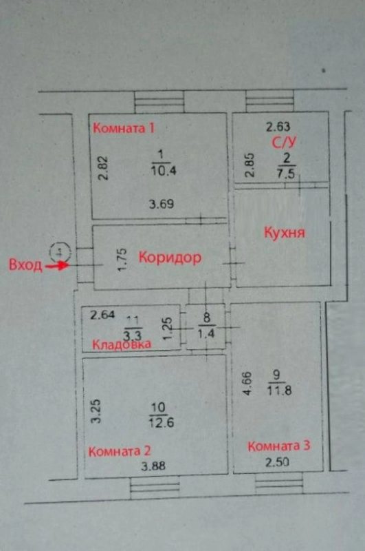 Продажа квартиры. 3 rooms, 58 m², 1st floor/3 floors. 3, Депутатская 3, Киев. 