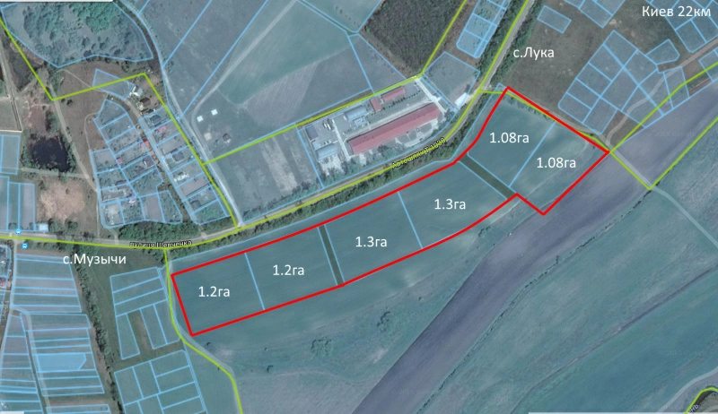 Land for sale for residential construction. Luka. 