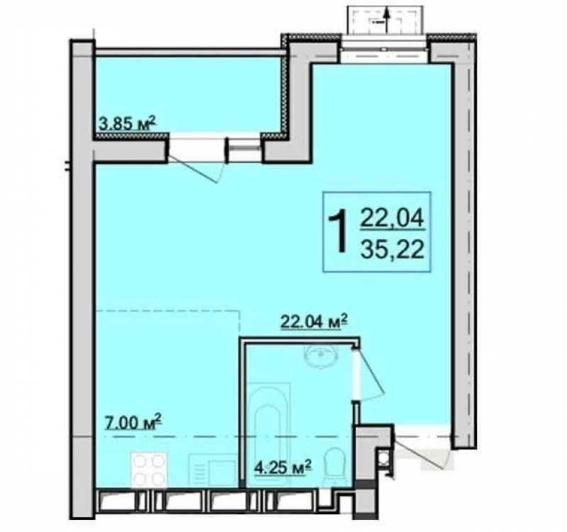 Apartments for sale. 1 room, 36 m², 5th floor/9 floors. 48, Per. Shevchenkovskyy, Kharkiv. 