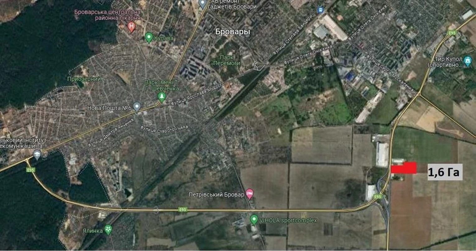 Land for sale for commercial use. Trebukhiv. 