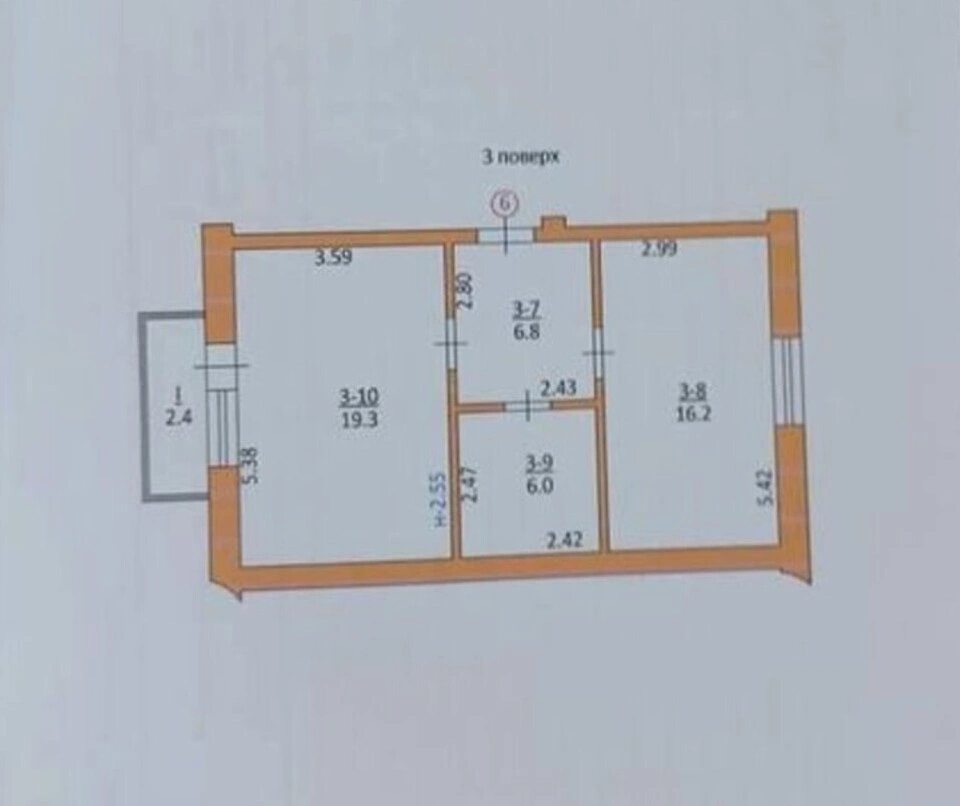 Продаж квартири. 1 room, 51 m², 3rd floor/3 floors. Циганська вул., Тернопіль. 