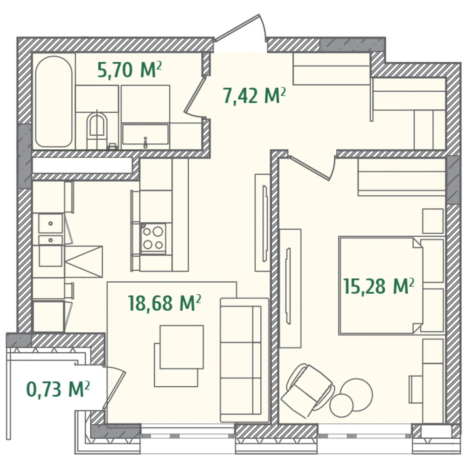 1 кімнатна квартира, ЖК Illinsky House, Поділ, Поштова площа, Річний вокзал