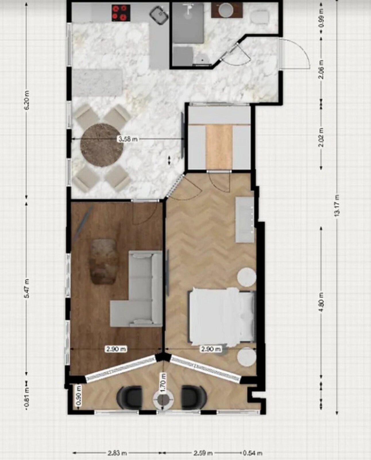 Apartments for sale 2 rooms, 73 m², 16th fl./16 floors. Центр, Ternopil. 