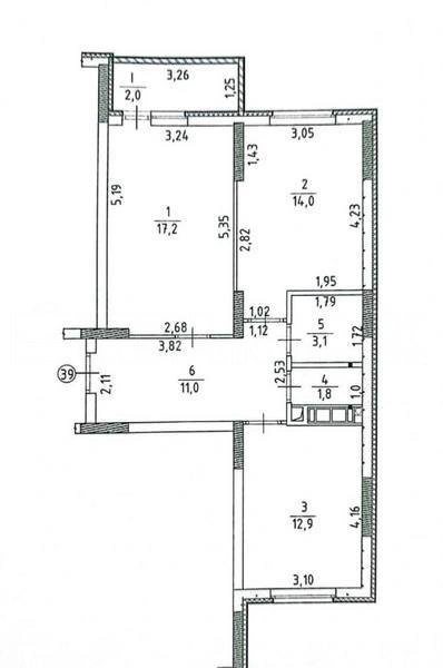 Продаж квартири 2 кімнати, 63 m². Козацька вул., Чернігів. 