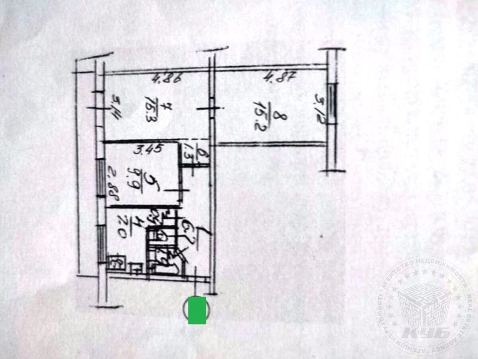 Apartments for sale. 3 rooms, 61 m², 5th floor/9 floors. 15, Lesia Kurbasa 15, Kyiv. 