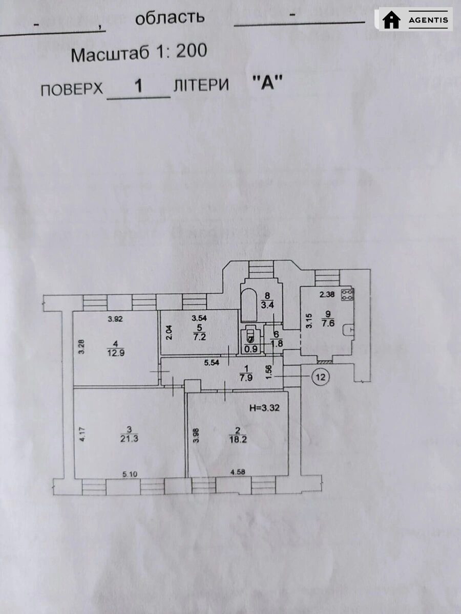 Apartment for rent. 4 rooms, 84 m², 1st floor/5 floors. 22, Kruglouniversytetska 22, Kyiv. 
