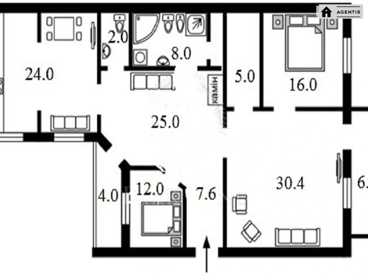 Сдам квартиру. 3 rooms, 140 m², 3rd floor/5 floors. 34, Шота Руставелі вул., Киев. 