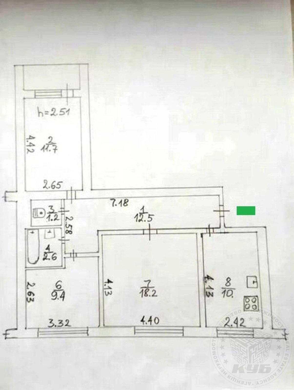 Apartments for sale 3 rooms, 69 m², 1st fl./9 floors. 6, Deputatska 6, Kyiv. 