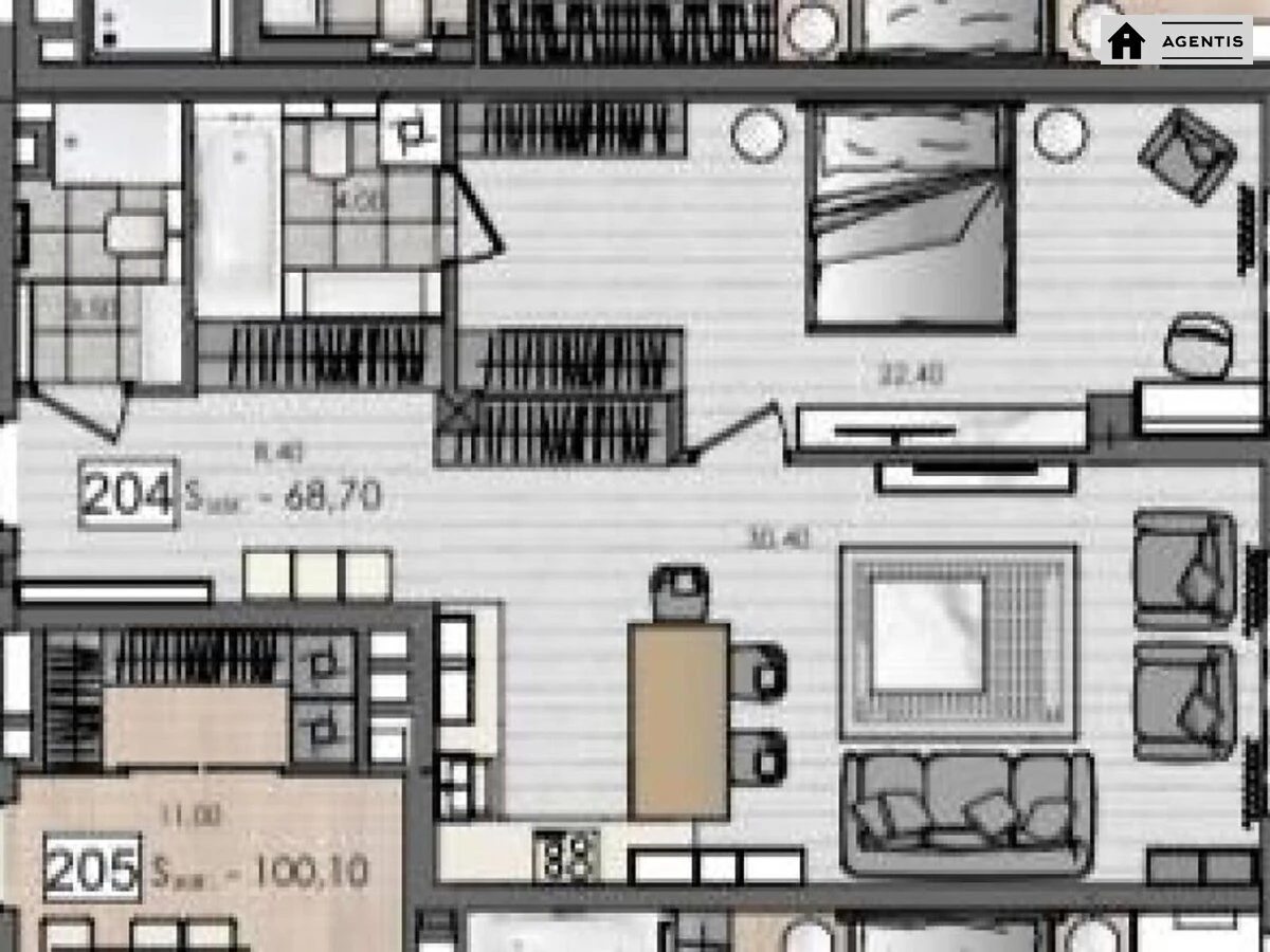 Здам квартиру. 2 rooms, 63 m², 6th floor/24 floors. 118, Антоновича вул. (Горького), Київ. 