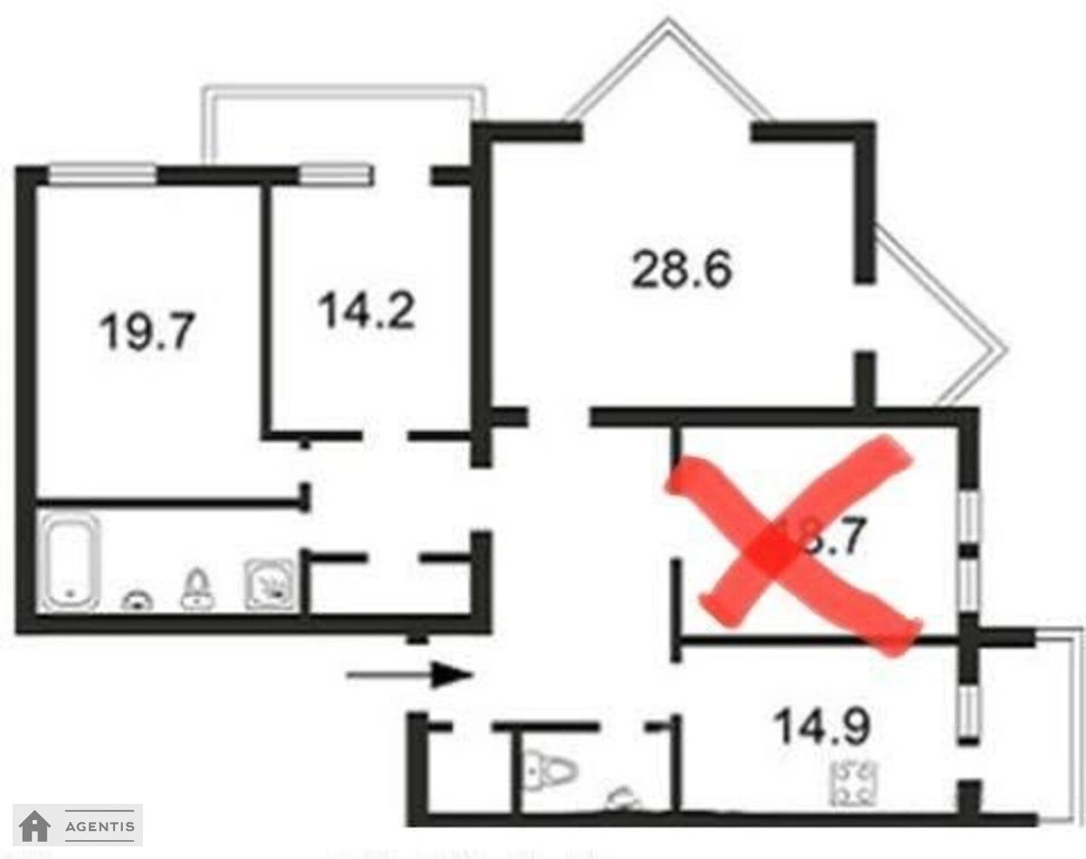 Здам квартиру. 3 rooms, 116 m², 10th floor/16 floors. Вінстона Черчилля вул. (Червоноткацька), Київ. 