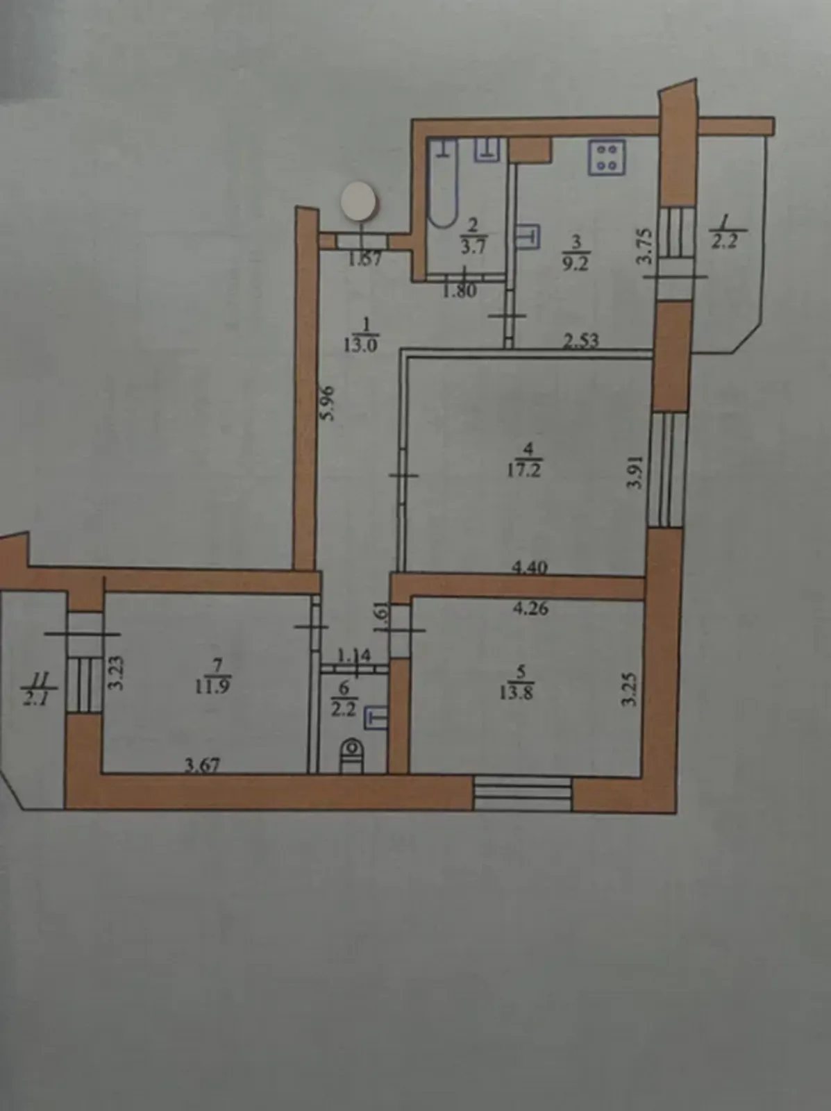 Продаж квартири 3 кімнати, 75 m², 9 пов./9 поверхів. Бам, Тернопіль. 