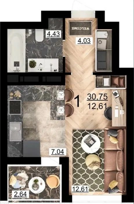 Продаж квартири. 1 room, 31 m², 11 floor/16 floors. 60, Тираспольська 60, Київ. 
