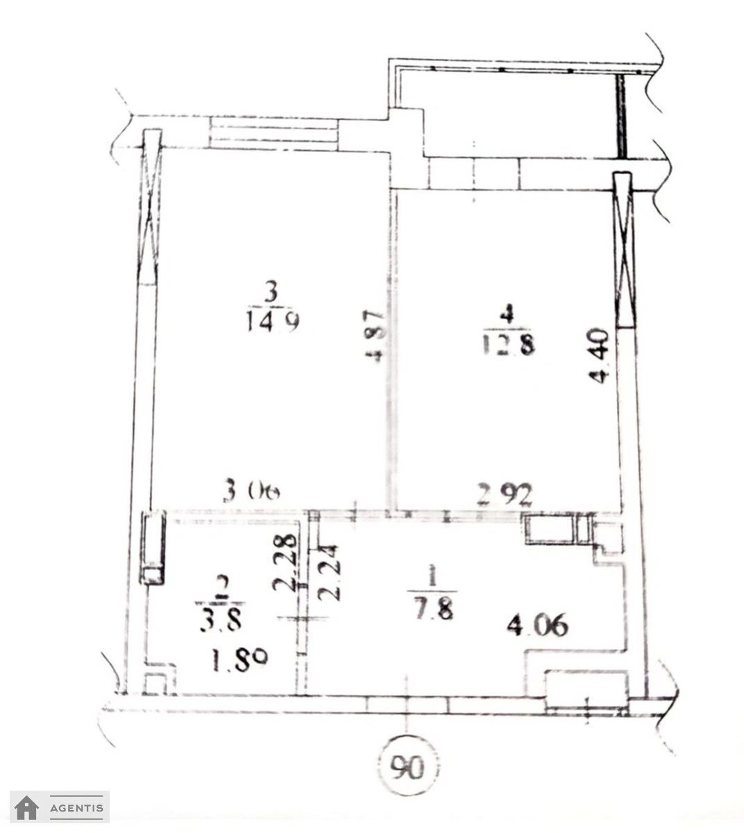 Здам квартиру. 1 room, 41 m², 4th floor/12 floors. 12, Саперне Поле 12, Київ. 