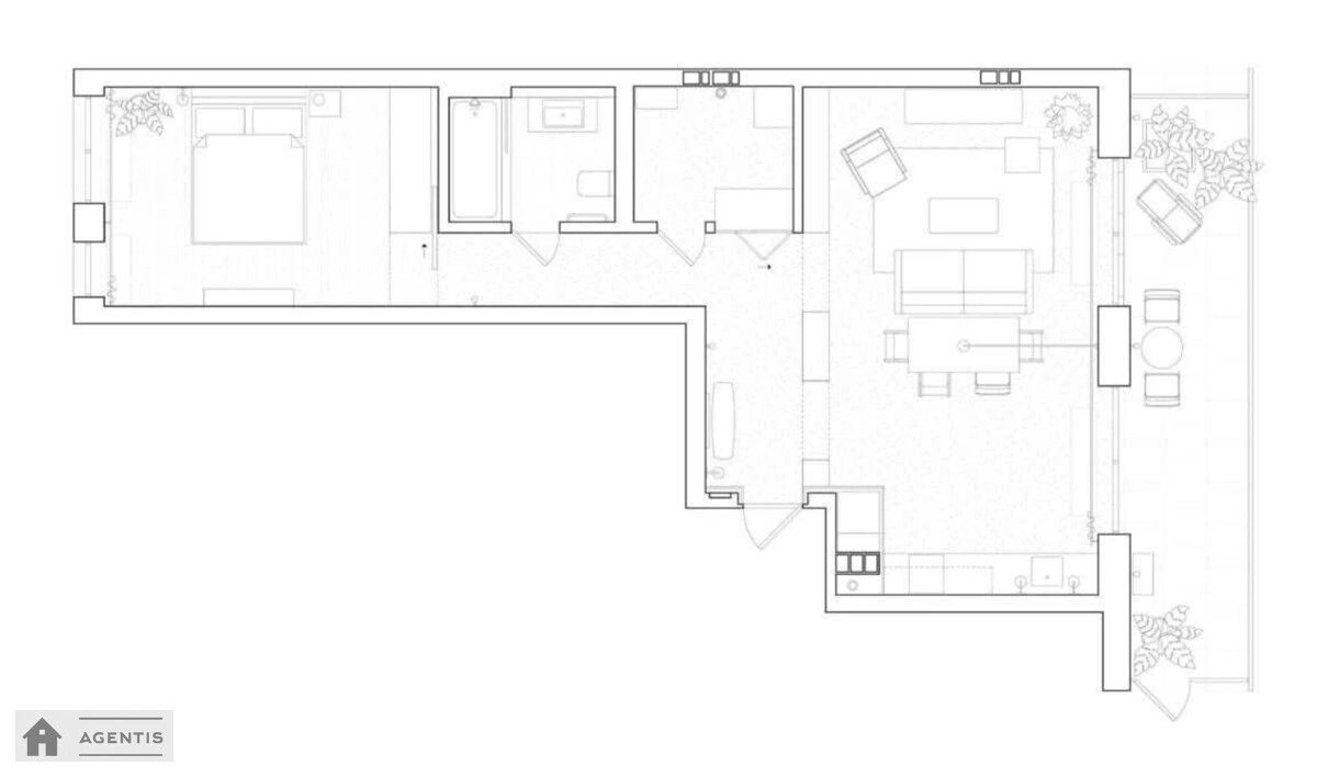 Apartment for rent. 2 rooms, 75 m², 5th floor/9 floors. 9, Naberezhno-Rybalska doroha, Kyiv. 
