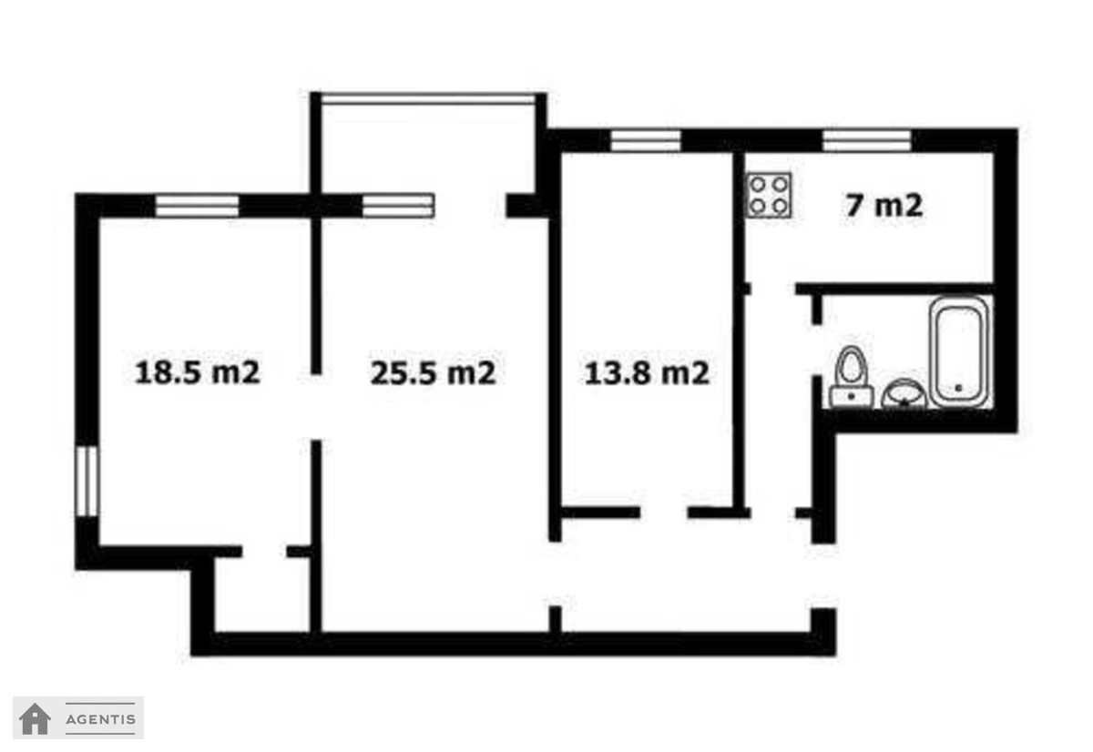 Сдам квартиру. 3 rooms, 84 m², 5th floor/6 floors. 8, Лютеранская 8, Киев. 