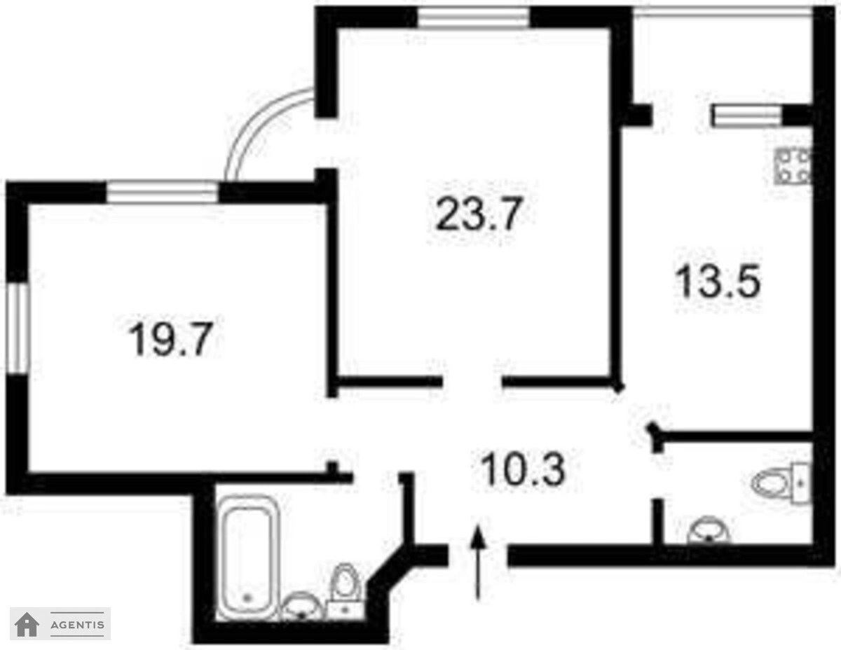 Здам квартиру. 2 rooms, 80 m², 11 floor/25 floors. 2, Дмитра Чижевського вул. (Петра Чаадаєва), Київ. 