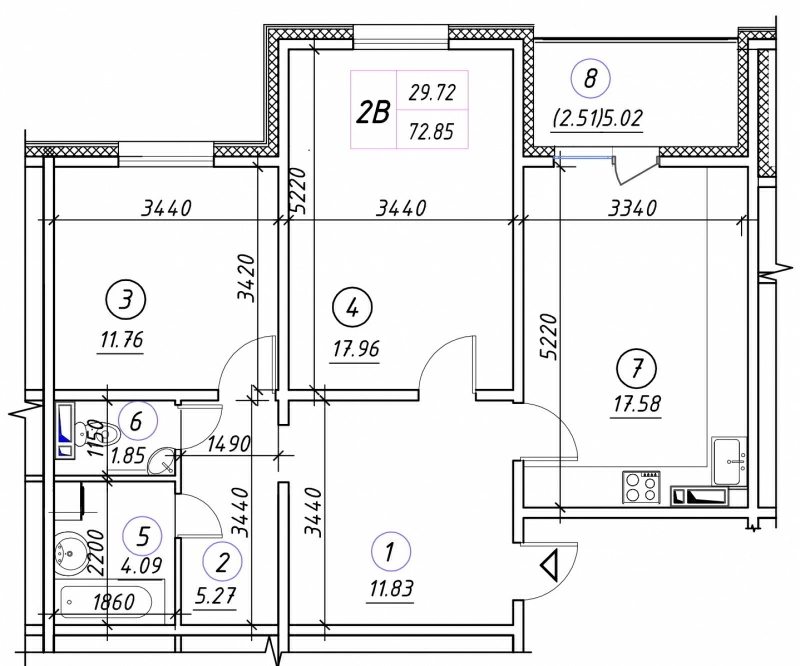 Продаж квартири. 2 rooms, 72.9 m², 17 floor/25 floors. 54, Ревуцького 54, Київ. 