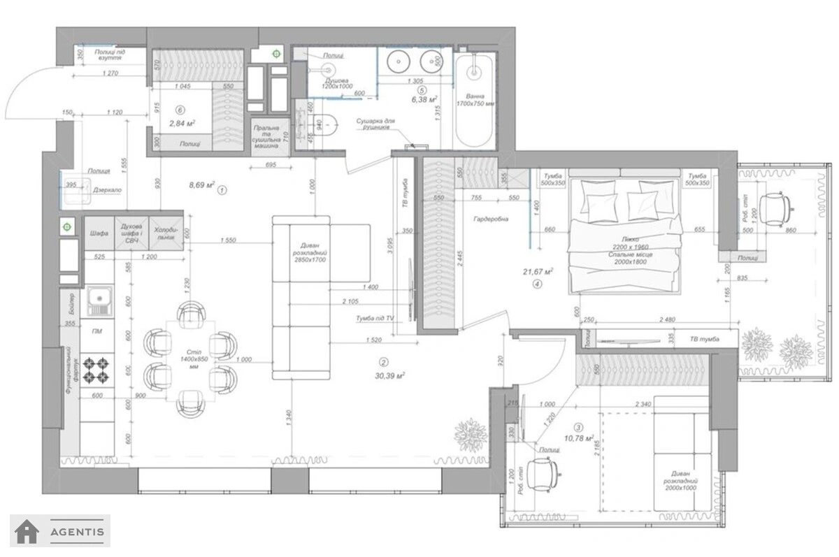 Здам квартиру 3 кімнати, 81 m², 11 пов./22 поверхи. 18, Андрія Верхогляда вул. (Михайла Драгомірова), Київ. 