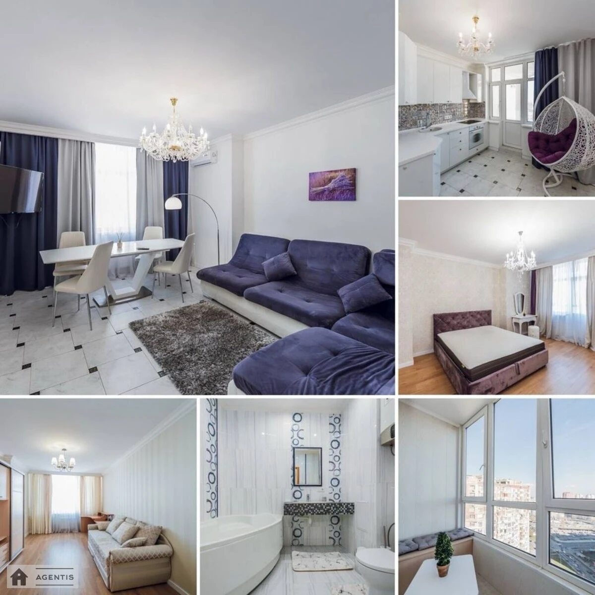 Apartment for rent 3 rooms, 130 m², 22nd fl./22 floors. 22, Anny Akhmatovoyi vul., Kyiv. 