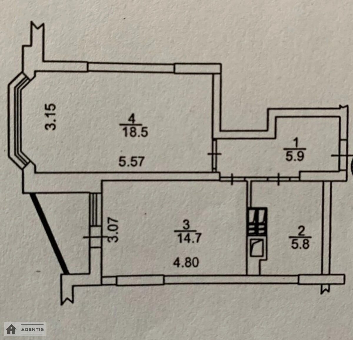 Apartment for rent 1 room, 48 m², 19th fl./25 floors. 40, Urlivska 40, Kyiv. 