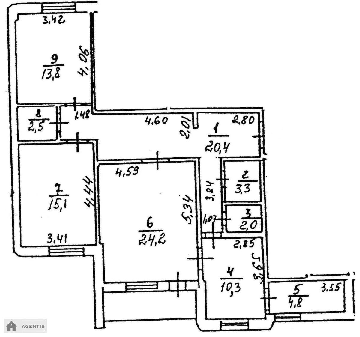 Apartment for rent 3 rooms, 99 m², 9th fl./20 floors. 2, Yakuba Kolasa 2, Kyiv. 