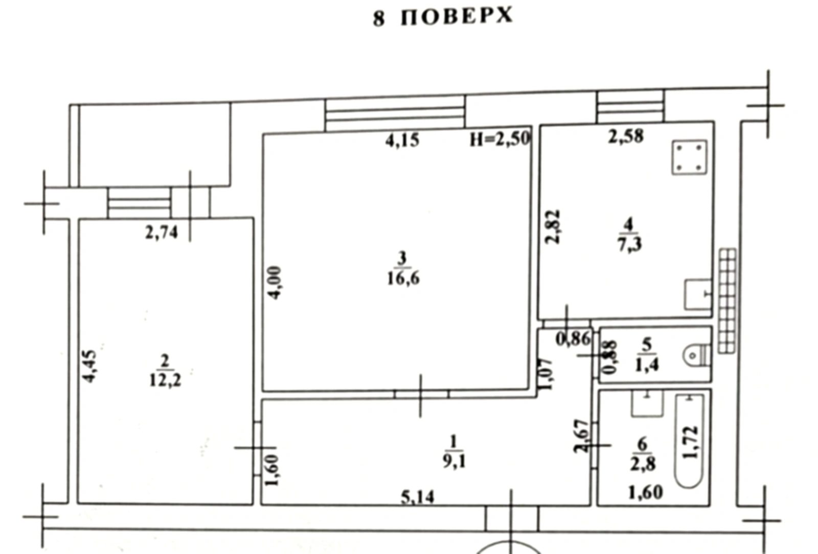 Продаж квартири 2 кімнати, 51 m², 8 пов./9 поверхів. 8, Ильфа и Петрова , Одеса. 