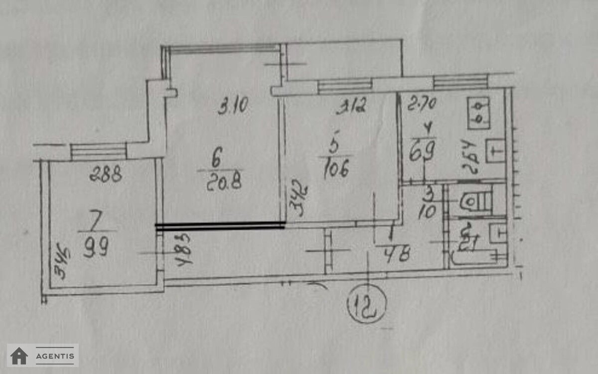 Сдам квартиру 3 комнаты, 57 m², 2 эт./9 этажей. 5, Володимира Покотила вул. (Картвелішвілі), Киев. 