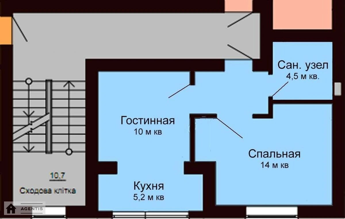 Здам квартиру 1 кімната, 39 m², 3 пов./5 поверхів. 3, Волинська 3, Київ. 