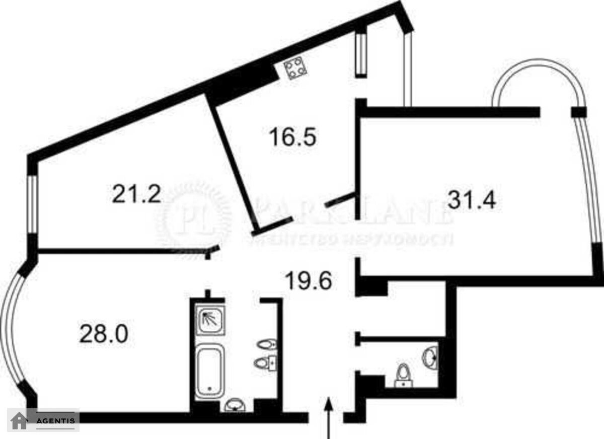 Apartment for rent. 3 rooms, 125 m², 7th floor/25 floors. 6, Staronavodnitcka 6, Kyiv. 