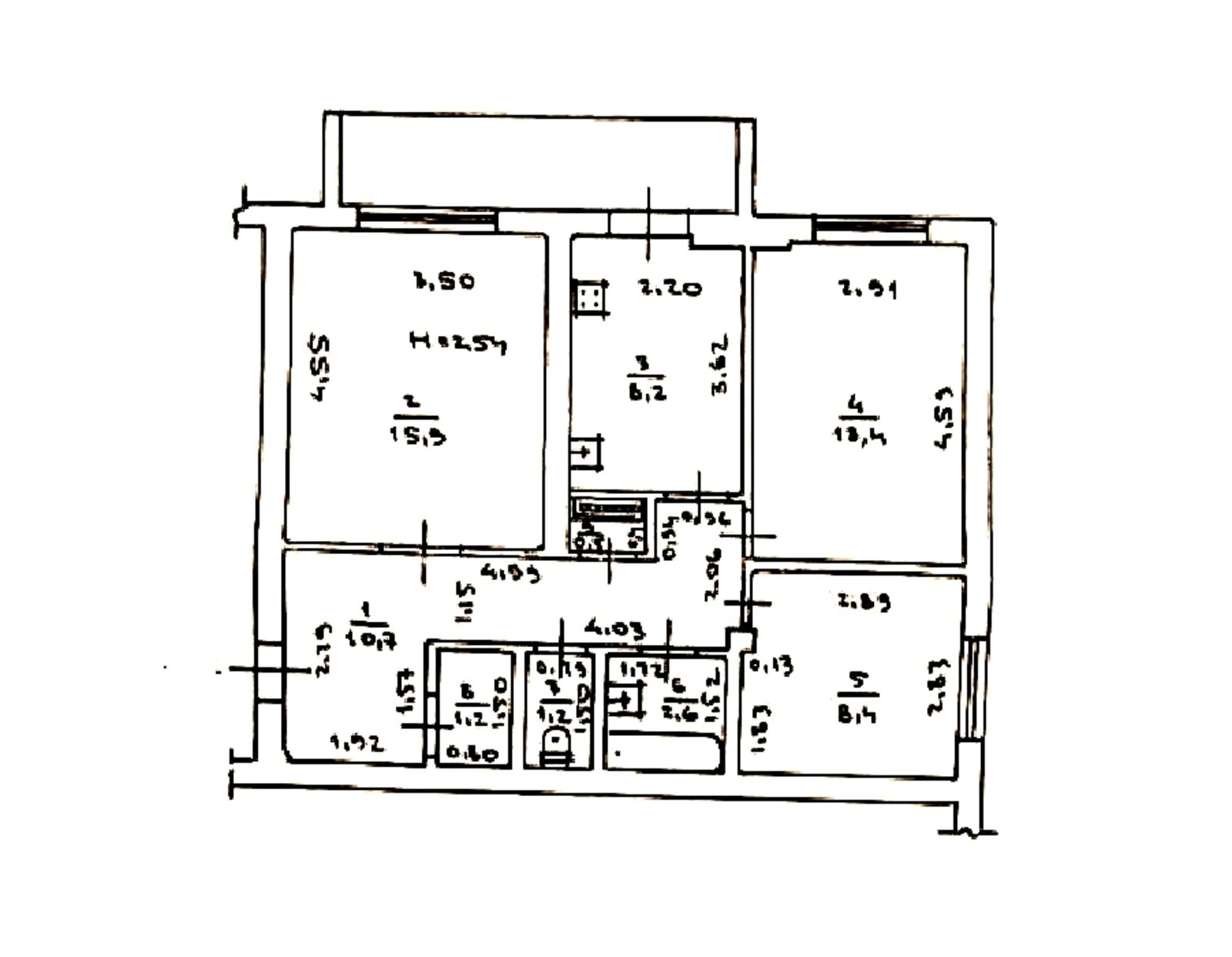 Продаж квартири. 3 rooms, 67 m², 11 floor/14 floors. 1, Филатова Академика , Одеса. 