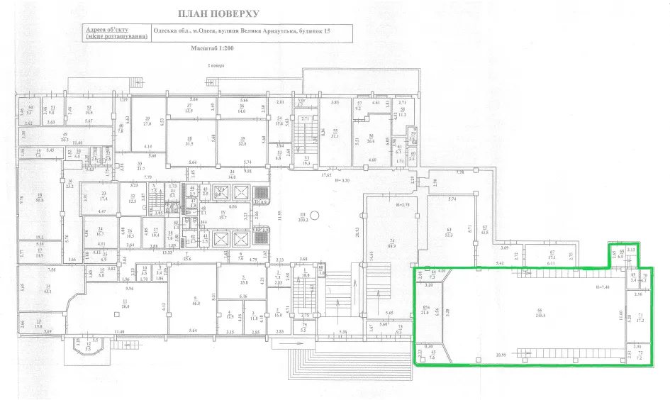 Сдам многопрофильное помещение. 1 room, 217 m², 1st floor/15 floors. 15, Арнаутська, Одесса. 