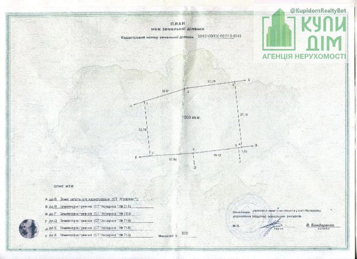 Продаж землі під житлову забудову. АН Купи Дім , Кропивницький. 