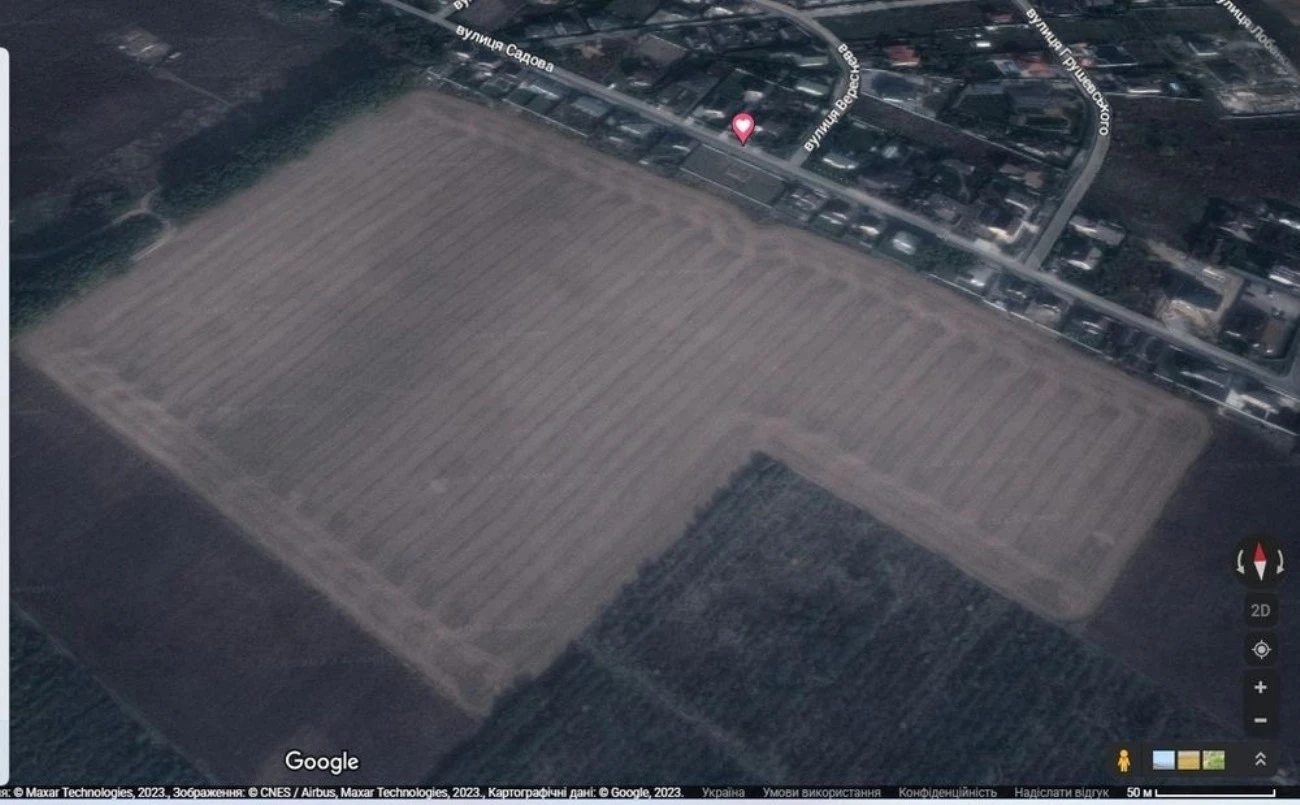 Agricultural land for sale for private use. Tarasivka. 