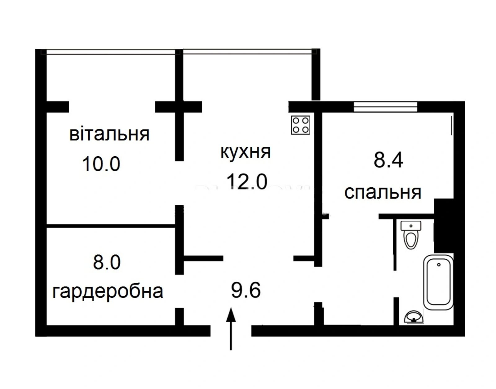 2 кімнатна квартира, Палац Україна, Печерський район