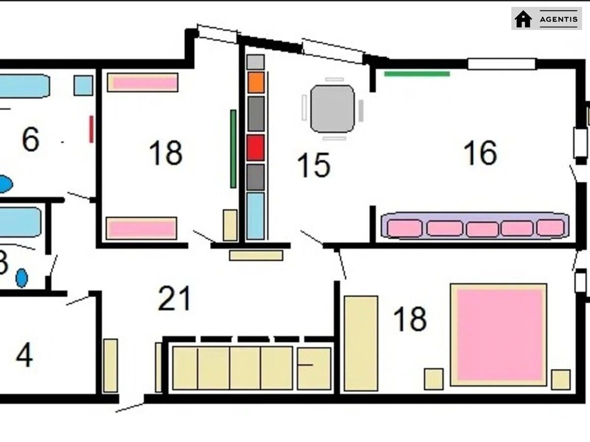Сдам квартиру. 3 rooms, 100 m², 17 floor/25 floors. 36, Белорусская 36, Киев. 