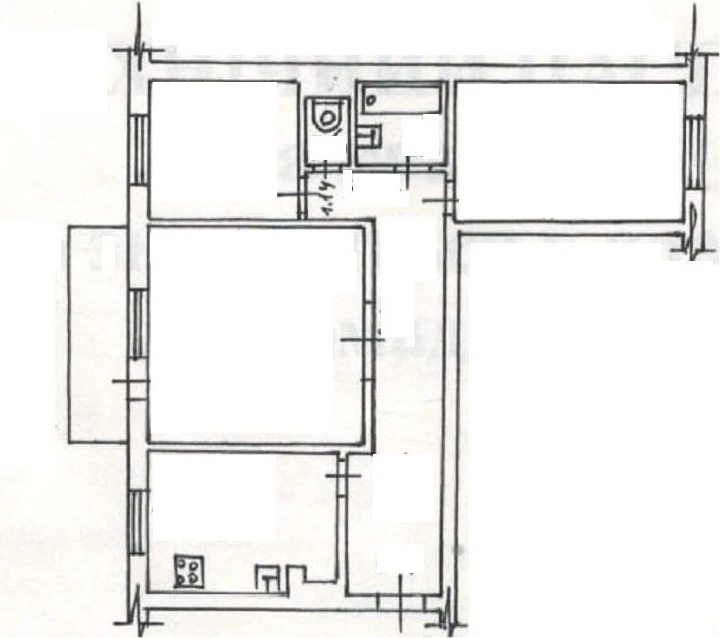 Apartments for sale 3 rooms, 41 m², 1st fl./10 floors. Efymova, Odesa. 